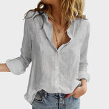 Aurora - Blusa artesanal em linho natural