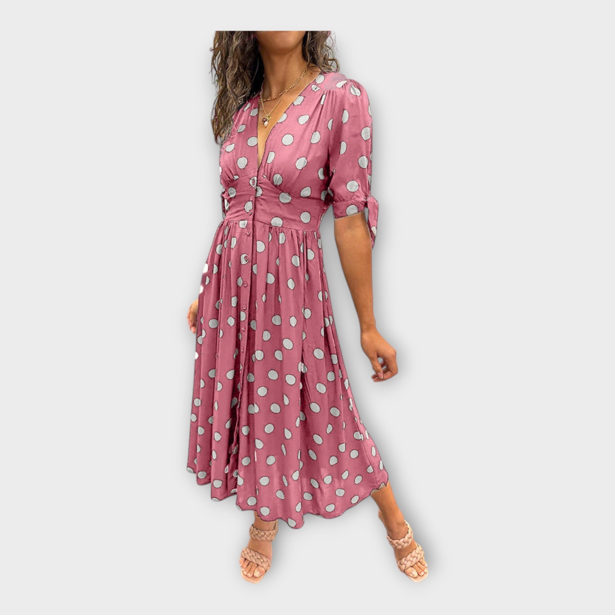 Vestido elegante com padrão moderno e elegância intemporal