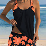 Mariana - Tankini sem mangas com decote em U