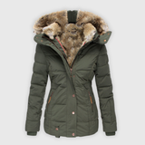 Verena - Casaco quente com acabamento em pele sintética