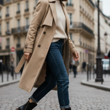 Valorine - Bota em pele preta com salto confortável, elegante e intemporal