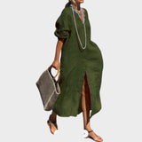 Vera - Vestido de linho de algodão