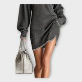 Vestido de malha com elegância descontraída