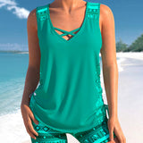 Márcia - Tankini com estampado geométrico