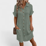 Catarina - Vestido Fluido de Mangas Curtas