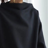 Alana - Blusa de malha macia de gola alta