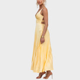Camila - Vestido maxi amarelo