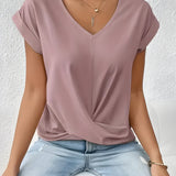 Maia – Blusa com decote em V e frente torcida