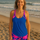 Mariana - Tankini sem mangas com decote em U