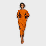 Vestido elegante com design sofisticado e estética minimalista