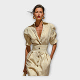 Vestido com elegância requintada