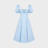 Helena - Vestido Verão com Decote Quadrado