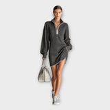 Vestido de malha com elegância descontraída