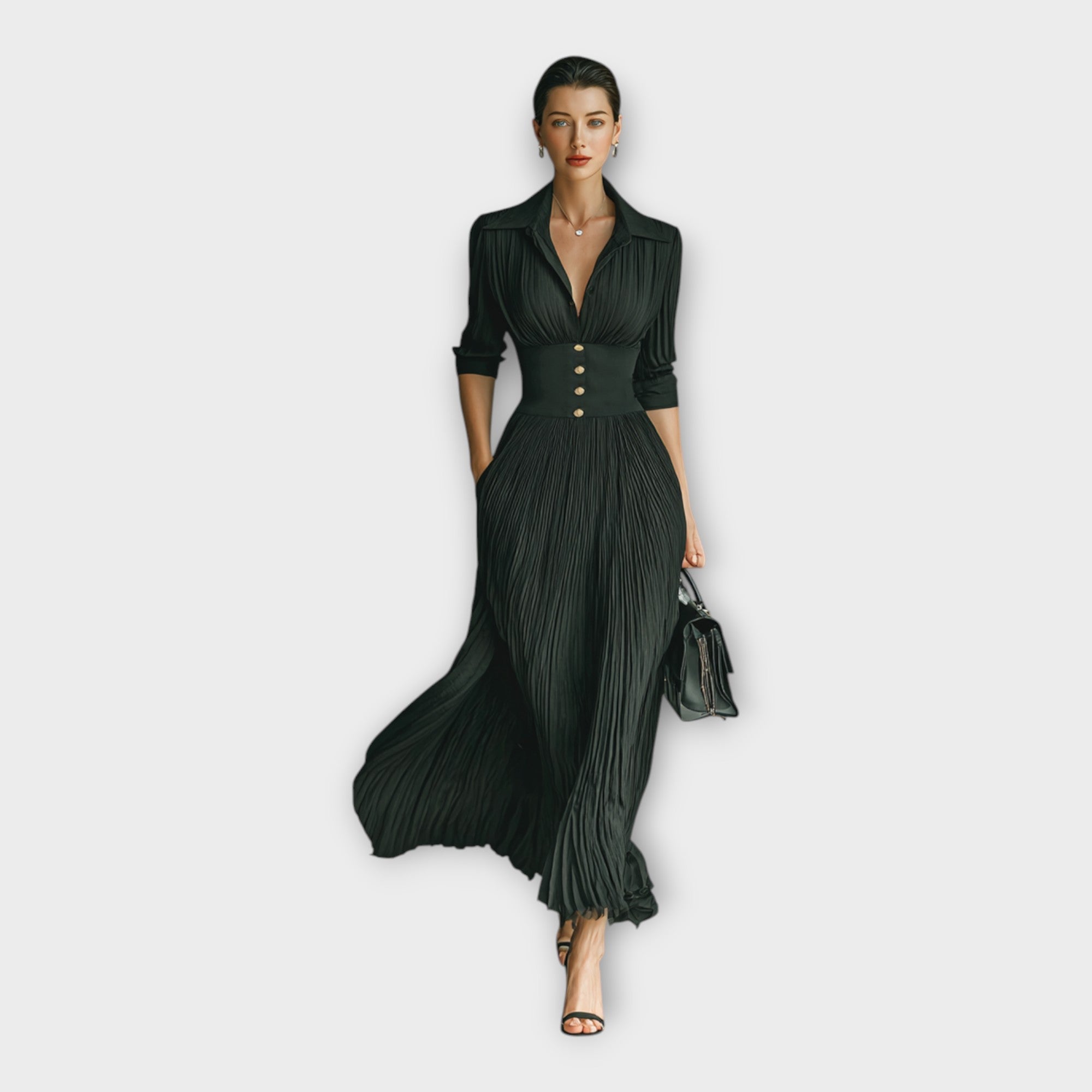 Vestido comprido com elegância refinada