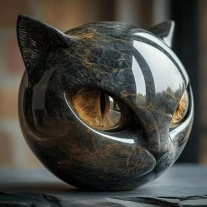 NyxCharm - Escultura Mística de Gato