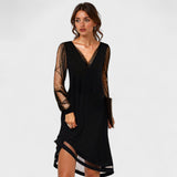 Matilda - Vestido de noite com mangas transparentes