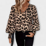 Susana - Blusa elegante com estampado de leopardo