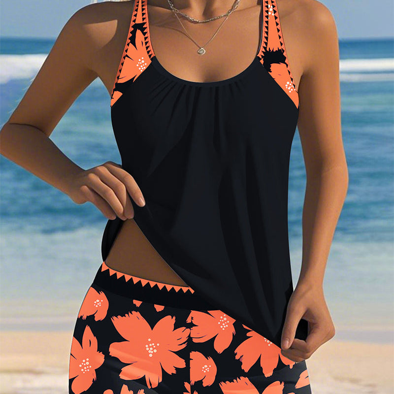 Mariana - Tankini sem mangas com decote em U