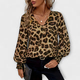 Susana - Blusa elegante com estampado de leopardo