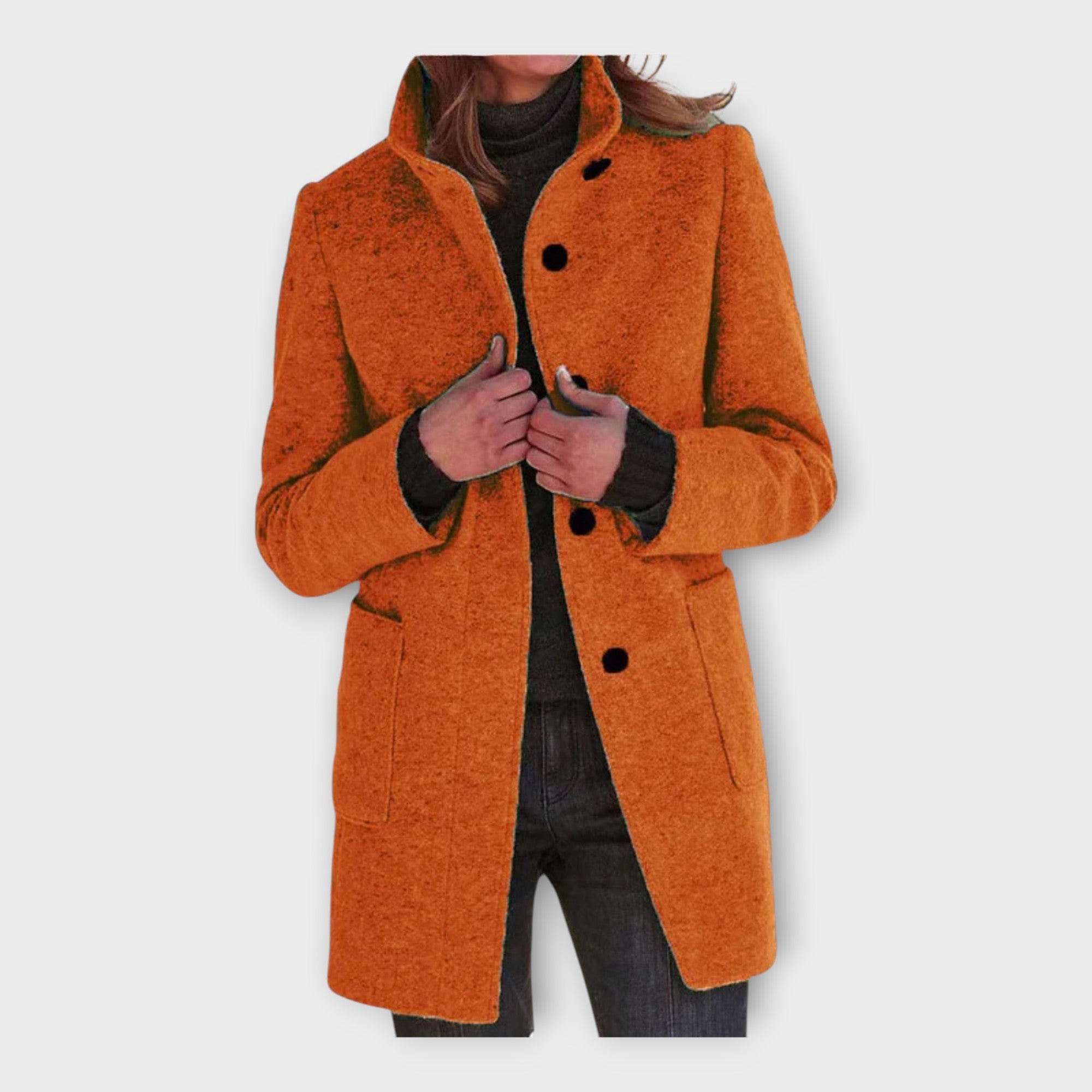 Casaco elegante com uma linha intemporal