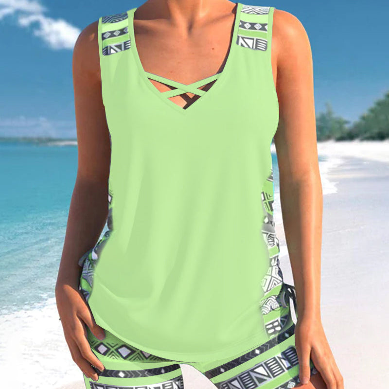 Márcia - Tankini com estampado geométrico