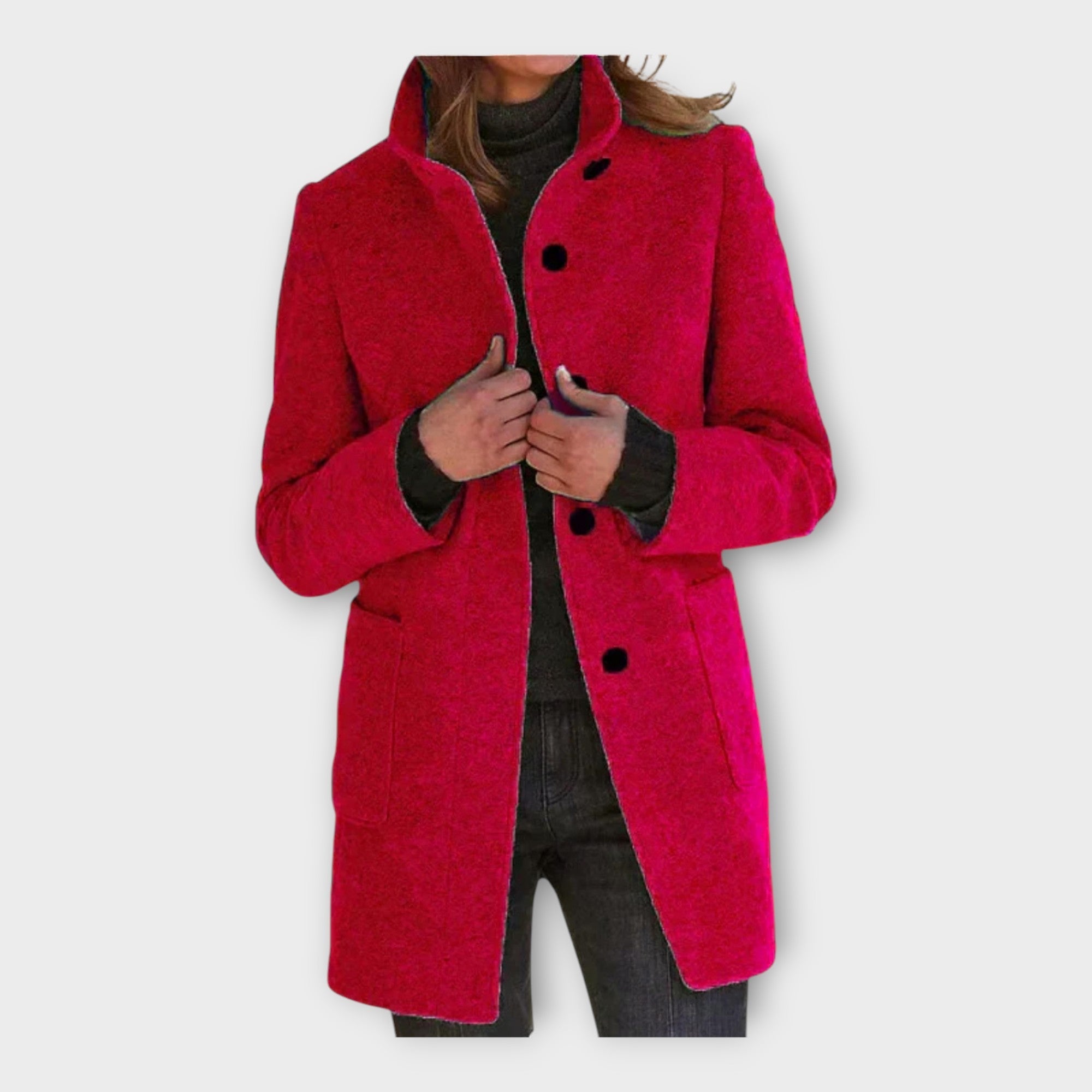 Casaco elegante com uma linha intemporal