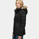 Verena - Casaco quente com acabamento em pele sintética