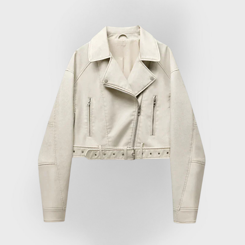 Blusão de couro versátil e de qualidade