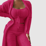 Raquel - Conjunto de Pijama de 3 Peças