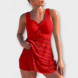 Andreia - Conjunto de fato de banho de duas peças com saia