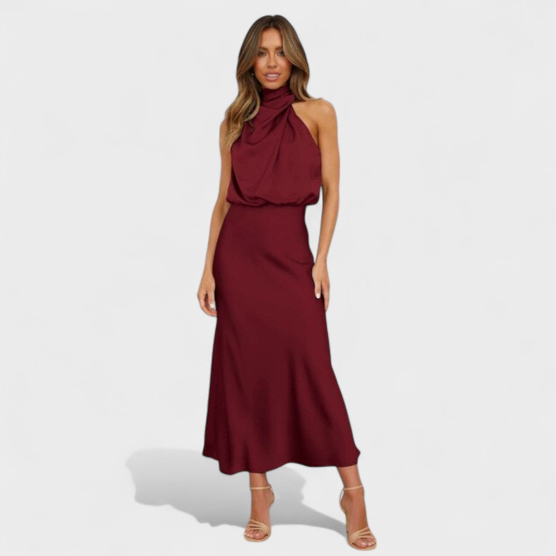 Laura - Vestido Longo de Festa em Cetim