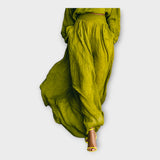 Conjunto de malha com elegância arejada