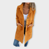 Casaco de lã com fecho elegante