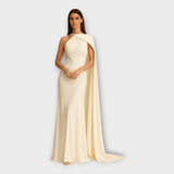 Stefanie - Vestido comprido com decote assimétrico