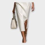 Vestido com detalhe bordado sofisticado